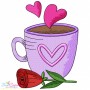 Valentine's Hot Chocolate Cups Embroidery Design Bundle-10