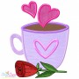 Valentine's Hot Chocolate Cups Applique Design Bundle-10
