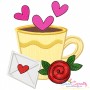 Valentine's Hot Chocolate Cups Applique Design Bundle-9