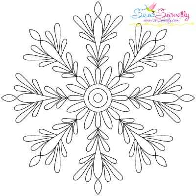Artistic Snowflake-8 Embroidery Design- 1