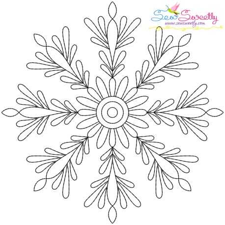 Artistic Snowflake-8 Embroidery Design Pattern