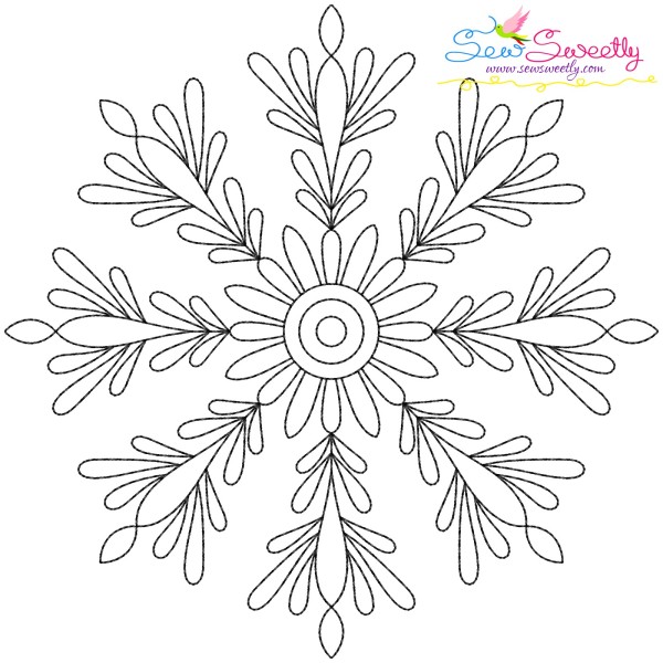 Artistic Snowflake-8 Embroidery Design Pattern-1