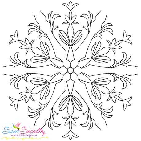 Artistic Snowflake-7 Embroidery Design Pattern