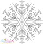 Artistic Snowflake-7 Embroidery Design Pattern-1