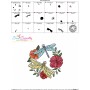 Embroidery Design Pattern | Dragonfly Floral Wreath-4-3