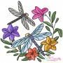 Embroidery Design Pattern | Dragonfly Floral Wreaths Bundle-11