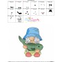 Girl Fishing Gnome-2 Embroidery Design Pattern-3