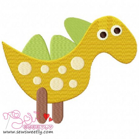 Cute Dino-3 Embroidery Design- 1