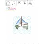 Embroidery Design Pattern | Sailboat Nautical Quilt Block-3