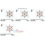 Embroidery Design Pattern | Ship Wheel Nautical Quilt Block-2