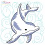 Embroidery Design Pattern | Dolphin Nautical Quilt Block-1