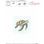 Embroidery Design Pattern | Turtle Nautical Quilt Block-3