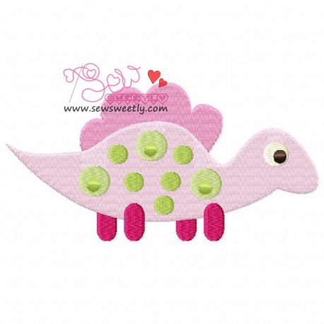 Cute Dino-6 Embroidery Design- 1