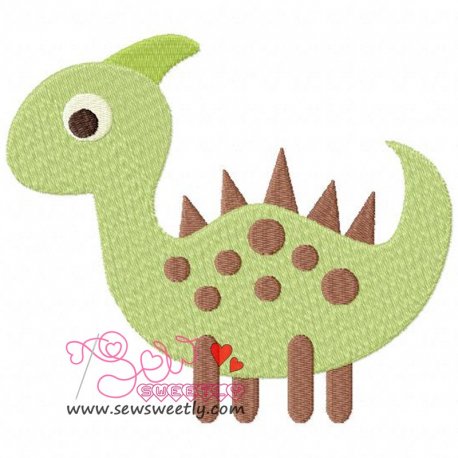 Cute Dino-5 Embroidery Design- 1