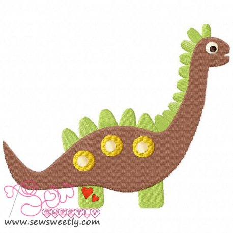Cute Dino-4 Embroidery Design-1