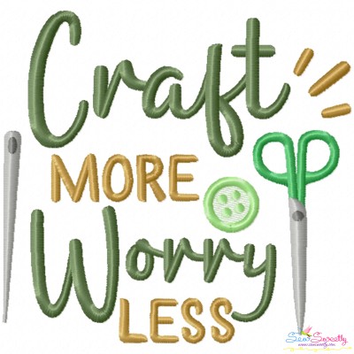 Embroidery Design Pattern - Craft More Worry Less-1