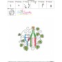 Embroidery Design Pattern - Grapevine Wine Bottle And Glass-1-3