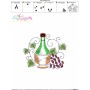 Embroidery Design Pattern - Grapevine And Wine Jar-3