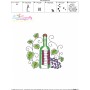 Embroidery Design Pattern - Grapevine And Wine Bottle-3