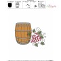 Embroidery Design Pattern - Grapevine And Wine Barrel-2-3