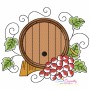 Grapevine And Wine Glasses Embroidery Design Bundle-4