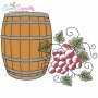 Grapevine And Wine Glasses Embroidery Design Bundle-7