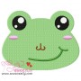 Frog Face Embroidery  Design-1