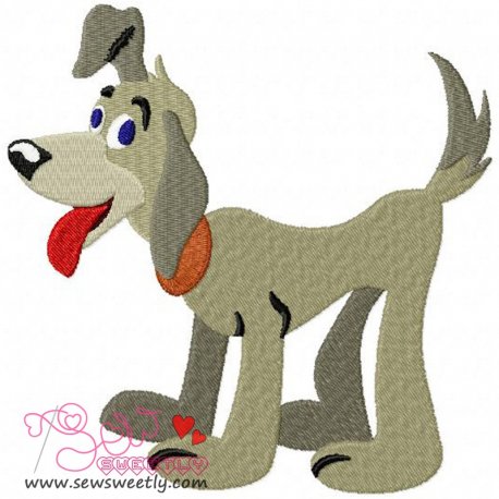 Blue Eyes Dog Embroidery Design- 1