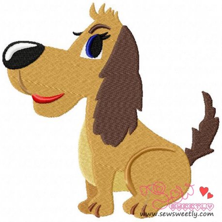 Cute Dog Embroidery Design- 1