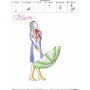 Embroidery Design Pattern - Girl With Umbrella-5-3