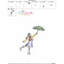 Embroidery Design Pattern - Girl With Umbrella-4-3