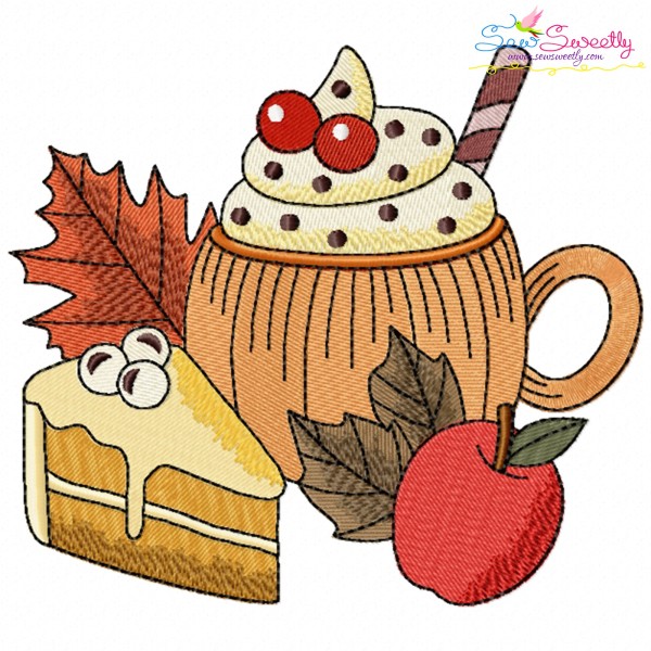 Embroidery Design Pattern - Fall Pumpkin Spice Latte-3-1