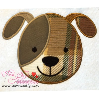 Dog Face Applique Design Pattern-1