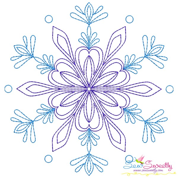 Artistic Snowflake-6 Embroidery Design Pattern-1