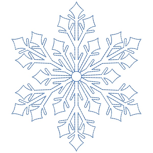 Artistic Snowflake-5 Embroidery Design Pattern-1