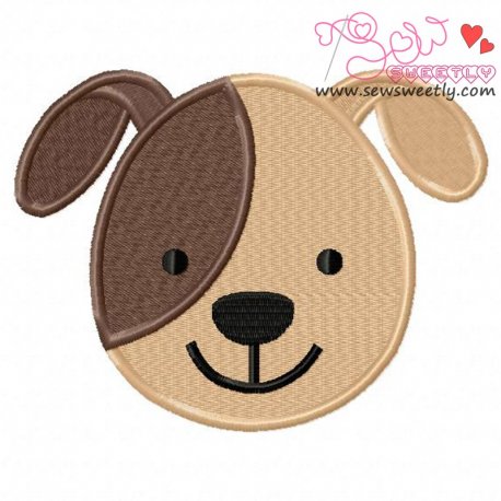 Dog Face Embroidery Design-1