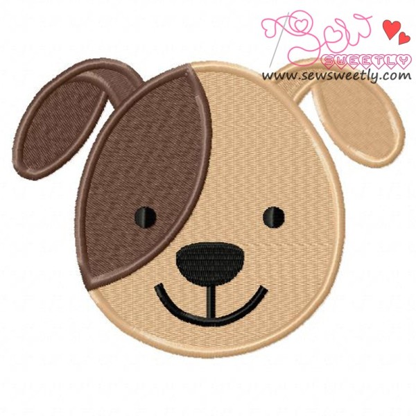 Dog Face Embroidery  Design-1
