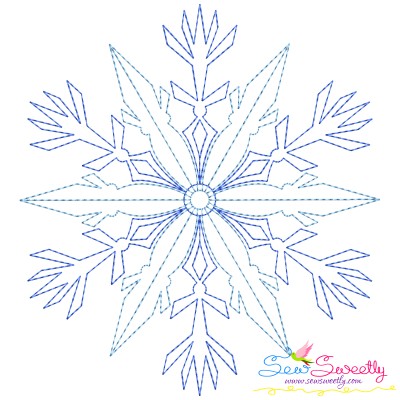 Artistic Snowflake-4 Embroidery Design Pattern-1