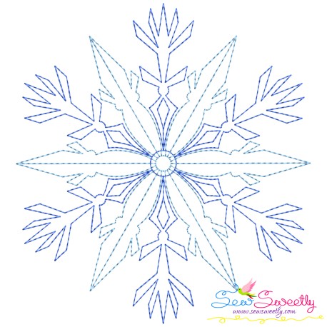 Artistic Snowflake-4 Embroidery Design Pattern