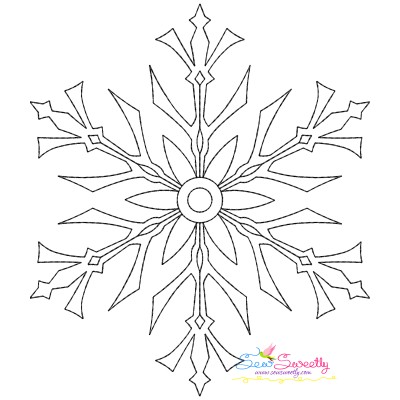 Artistic Snowflake-3 Embroidery Design Pattern-1