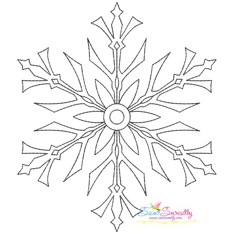 Artistic Snowflake-3 Embroidery Design Pattern