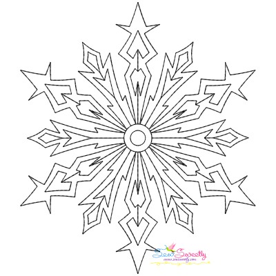 Artistic Snowflake-2 Embroidery Design Pattern-1