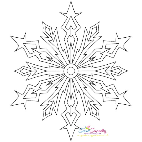 Artistic Snowflake-2 Embroidery Design Pattern-1