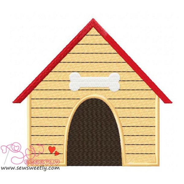Dog House Embroidery  Design-1