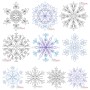 Artistic Snowflakes Embroidery Design Bundle-1