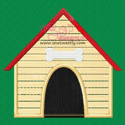 Dog House Applique Design Pattern-1