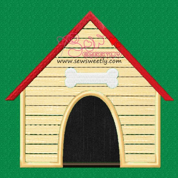Dog House Applique Design Pattern-1