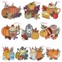 Fall Pumpkins Embroidery Design Bundle-1