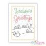 Cardstock Embroidery Design | Season's Greetings Christmas Card-1