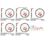 Christmas Frame Polar Bear Embroidery Design Pattern-3